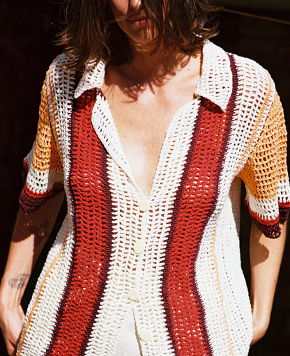 Blouse James Shirt Red-Papaya