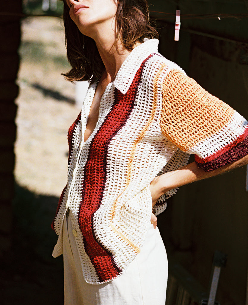 Blouse James Shirt Red-Papaya