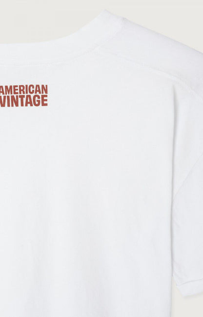 Women T-Shirt 100 Percent Cotton Jersey Knit Breathable - White Blanc