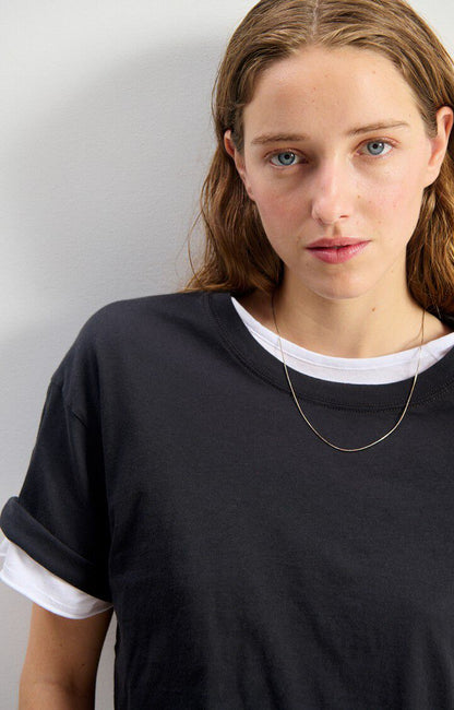 Women T-shirt 100 Percent Cotton Supersoft Jersey - Carbone