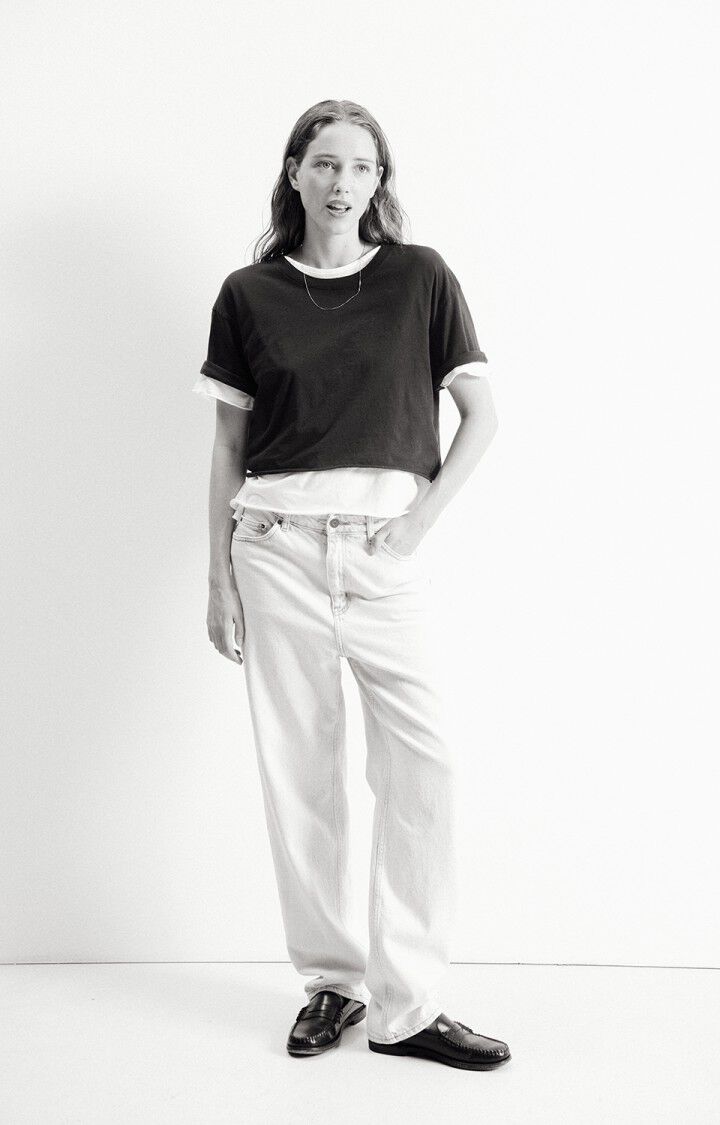 Women T-shirt 100 Percent Cotton Supersoft Jersey - Carbone