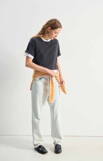 Women T-shirt 100 Percent Cotton Supersoft Jersey - Carbone