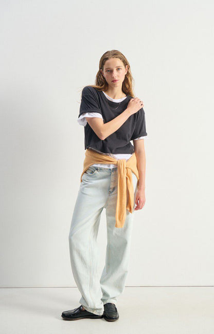 Women T-shirt 100 Percent Cotton Supersoft Jersey - Carbone