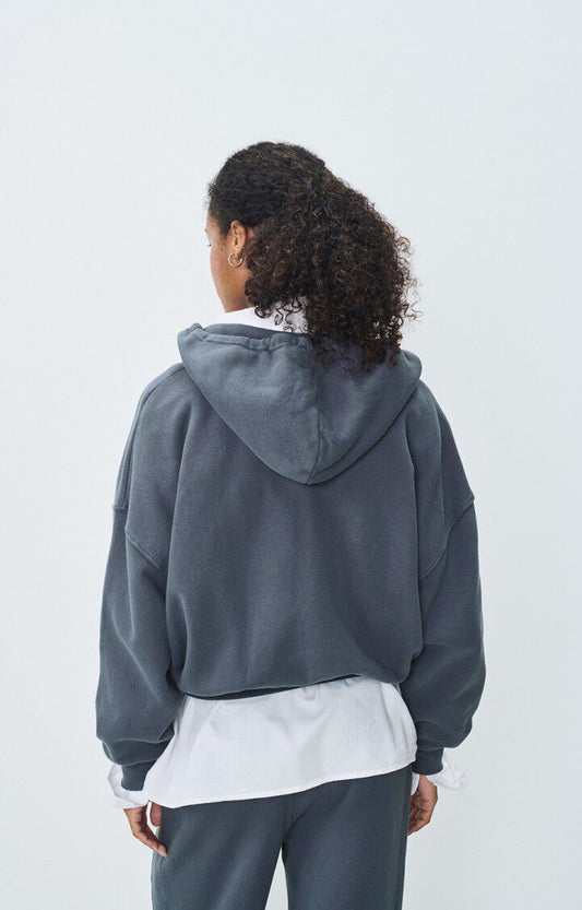 American Vintage | Oversized Zip Hooded Jacket - Cotton Stretch Cyclone-Vintage