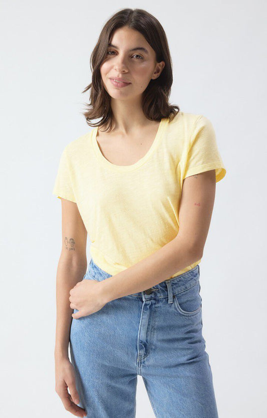 Women T-Shirt 100 Percent Cotton Poplin - Mint Leaf Vanille-Vinta