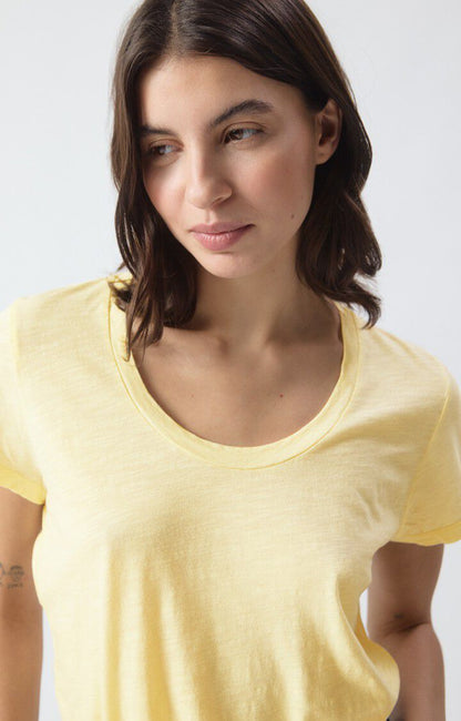 Women T-Shirt 100 Percent Cotton Poplin - Mint Leaf Vanille-Vinta