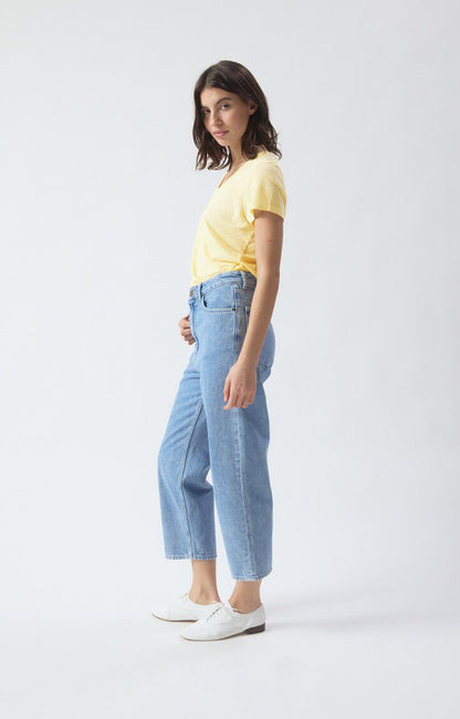 Women T-Shirt 100 Percent Cotton Poplin - Mint Leaf Vanille-Vinta