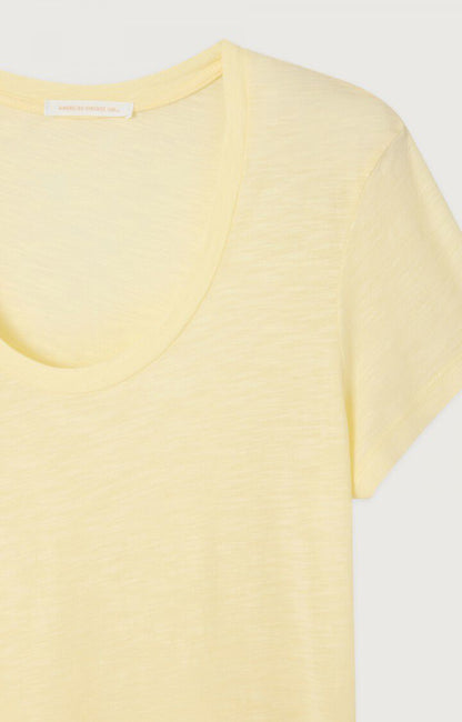 Women T-Shirt 100 Percent Cotton Poplin - Mint Leaf Vanille-Vinta