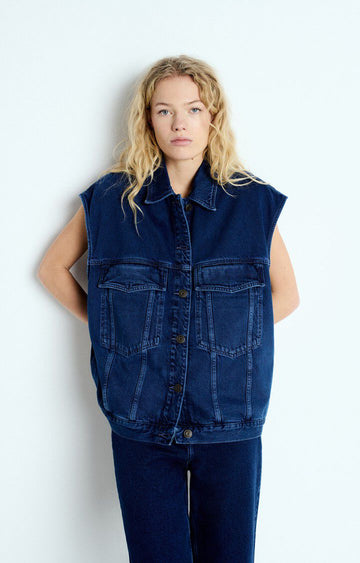 Denim Gilet Joy16j Indigo
