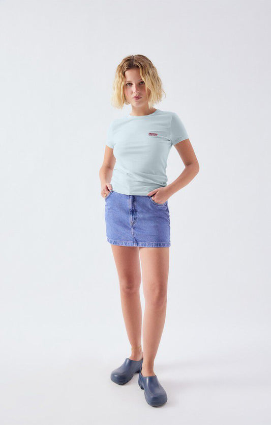 Women's T-Shirt Premium Cotton Jersey Knit - Vintage-Baby-Blue