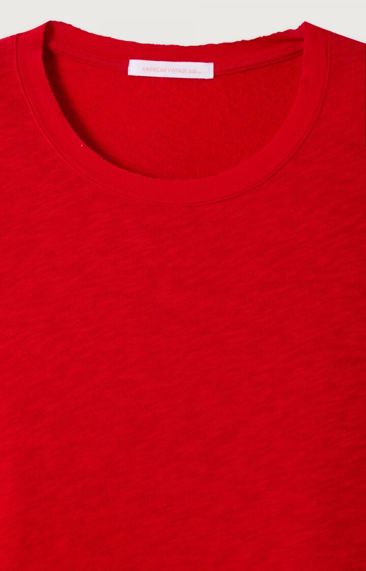 Variation 1: Women's Sweatshirt Brushed Slub Knit - Tomate-Vintage