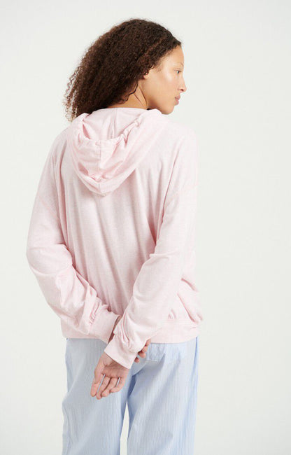 Women's Oversized Zip Jacket Peachskin Fabric- Glacage-Chin