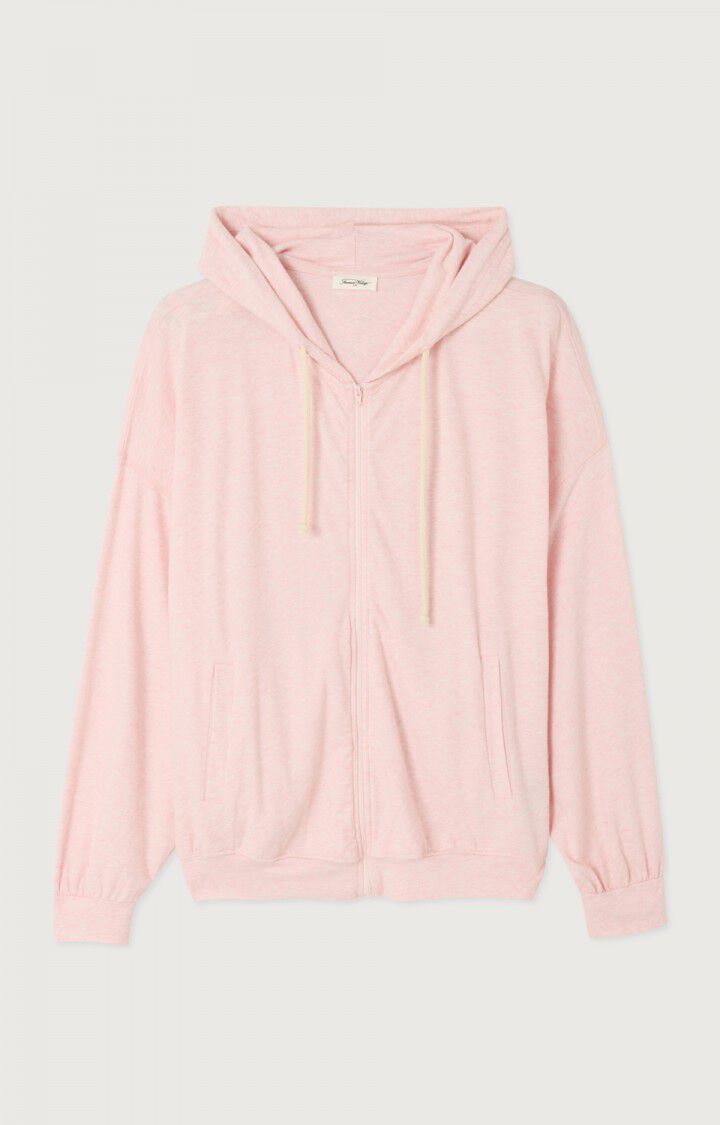 Women's Oversized Zip Jacket Peachskin Fabric- Glacage-Chin