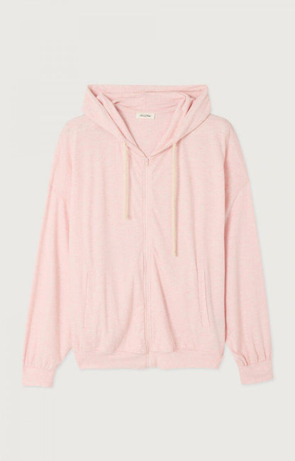 Women's Oversized Zip Jacket Peachskin Fabric- Glacage-Chin