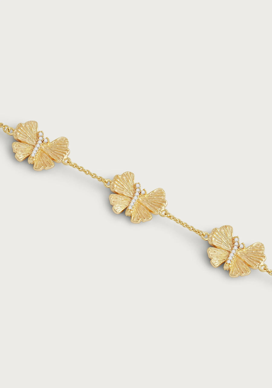 Bracelet Butterfly Sta Br Gold