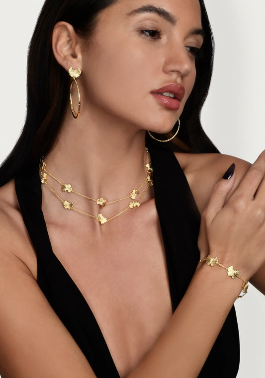 Necklace Butterfly Sta Ne Gold