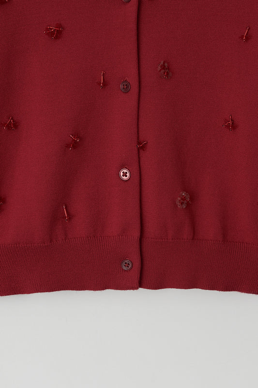 Cardigan Beaded Cardigan Red