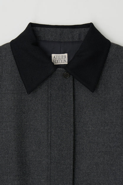 Jacket Button Pocket J Charcoal