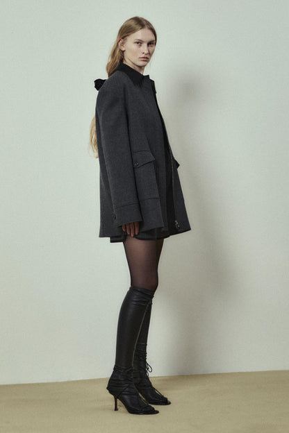 Jacket Button Pocket J Charcoal