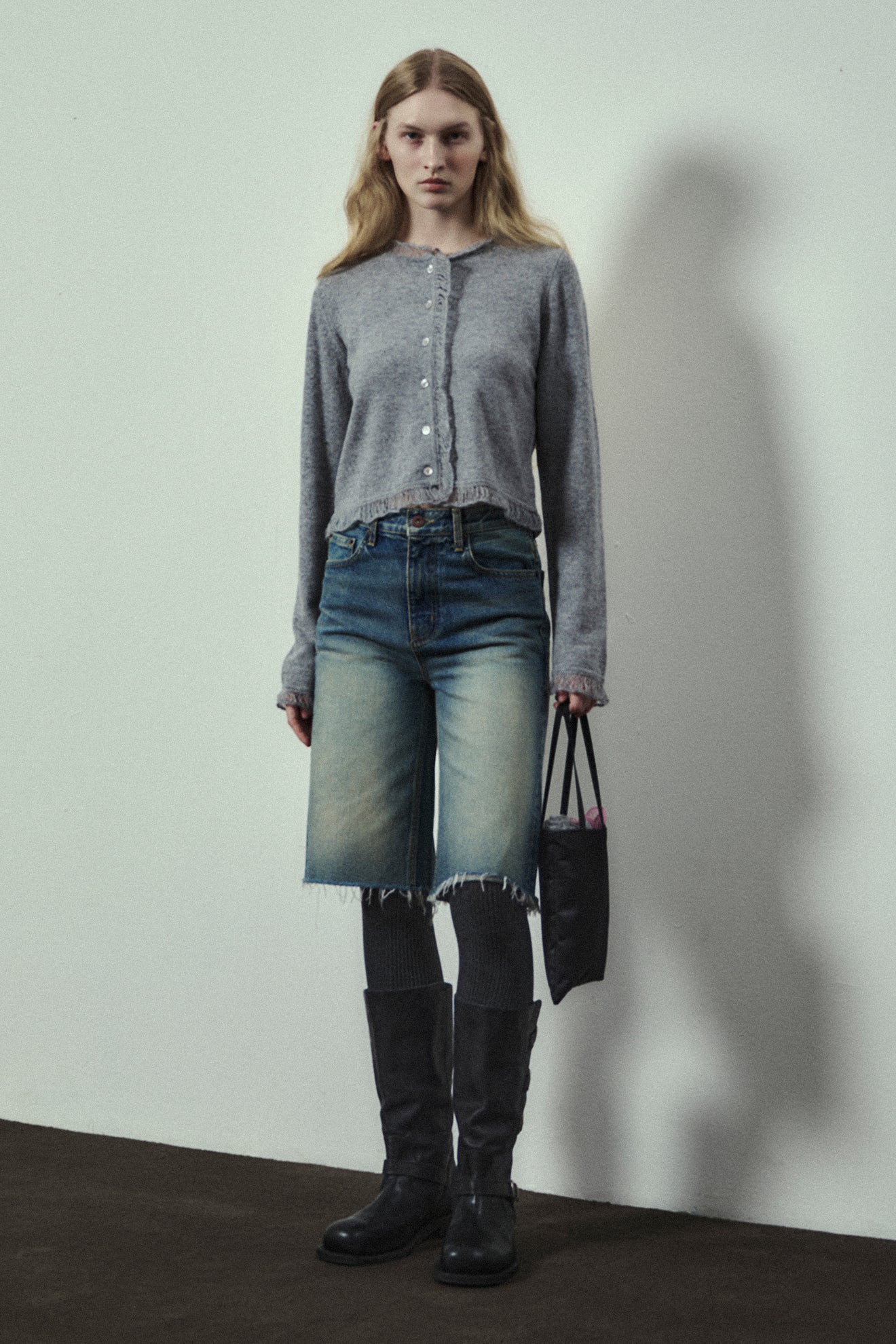 Cardigan Cashmere Fri Car Gray