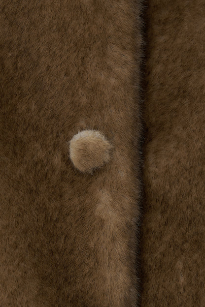 Jacket Eco Fur Jacket Brown