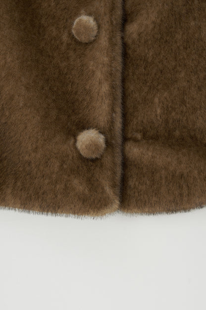 Jacket Eco Fur Jacket Brown