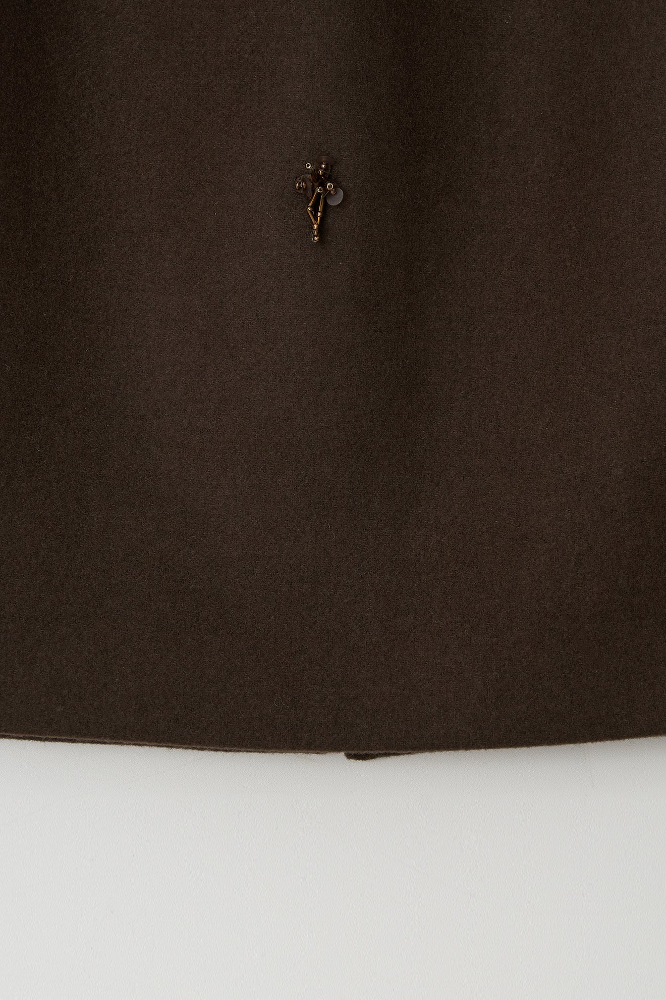 Skirt Flower Embe Pin Brown