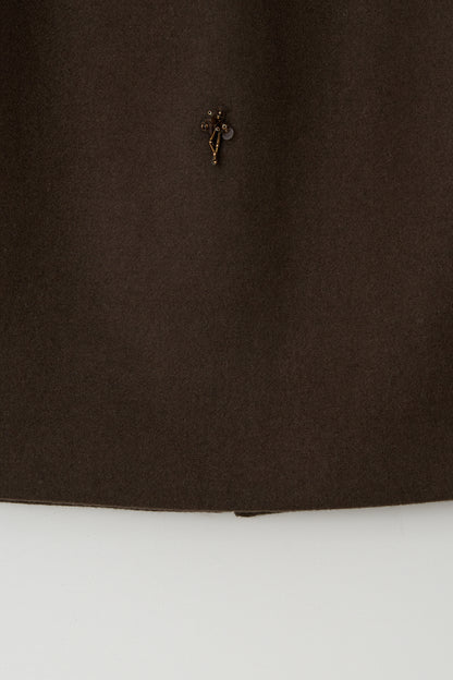 Skirt Flower Embe Pin Brown