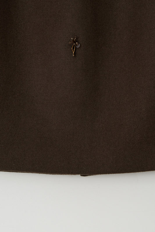 Skirt Flower Embe Pin Brown