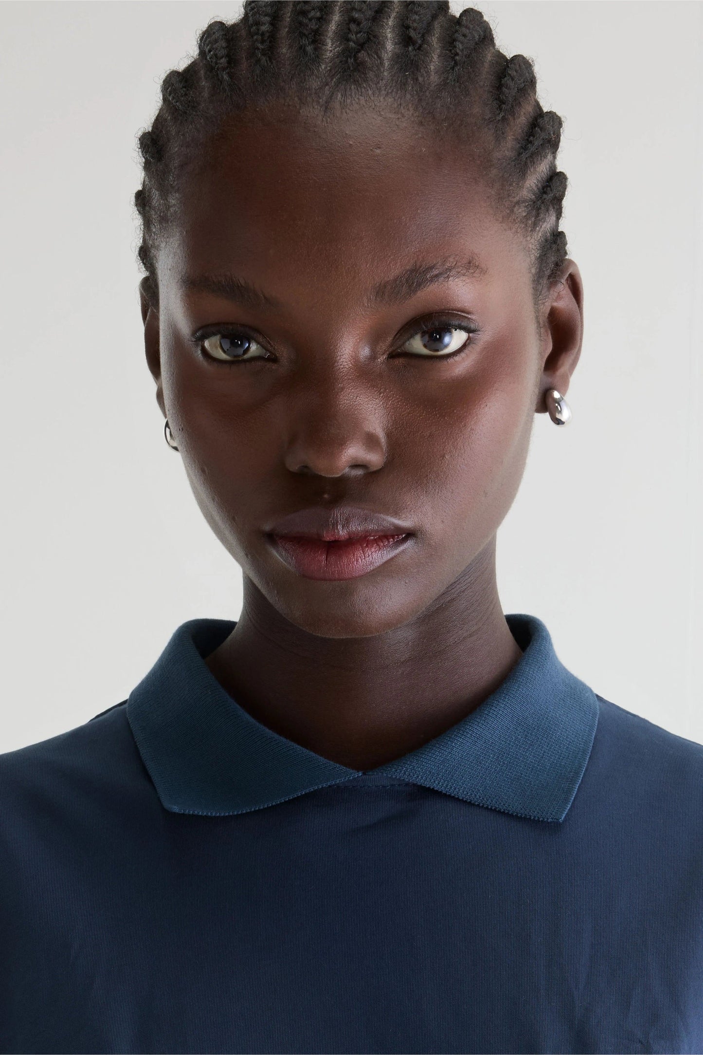 Women's Polo T-Shirt 100 Percent Cotton Jersey - Navy Blue Parker