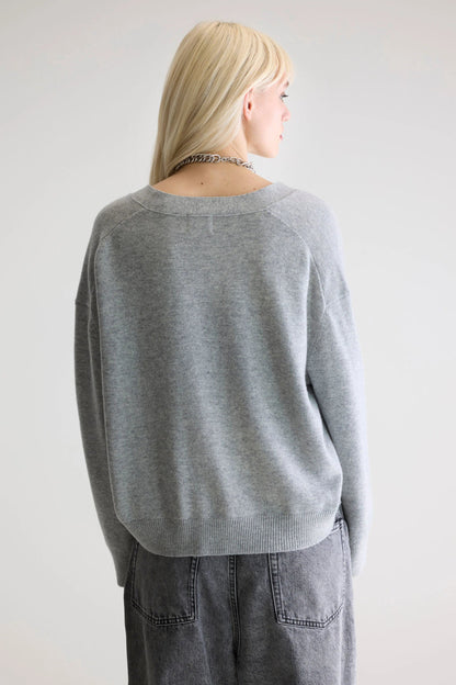 Cardigan Gakkin52 K1675u Light-Grey