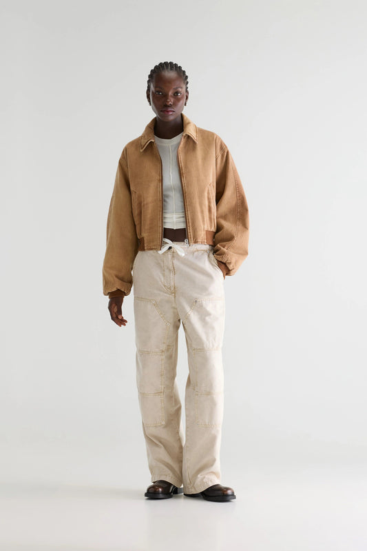 Women  Denim Jacket 100% Cotton Denim - Camel Vintage