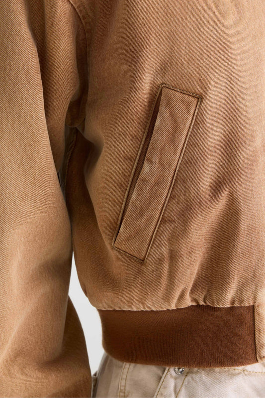 Women  Denim Jacket 100% Cotton Denim - Camel Vintage