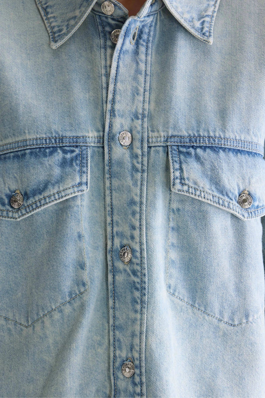 Denim Shirt Pery D0518 Light-Blue-Bleach