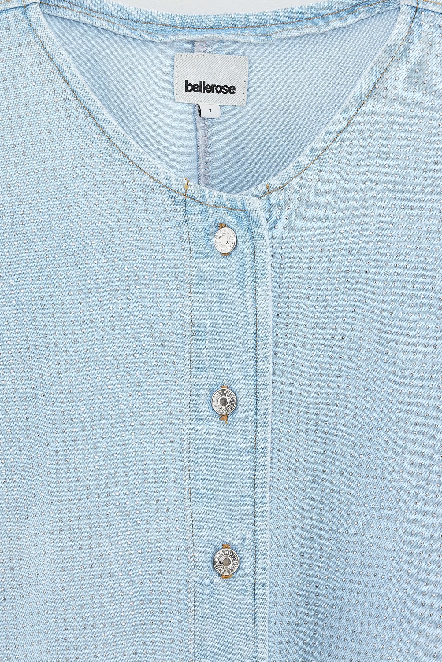 Women Relaxed Button-Down Blouse Denim - Light Blue Bleach
