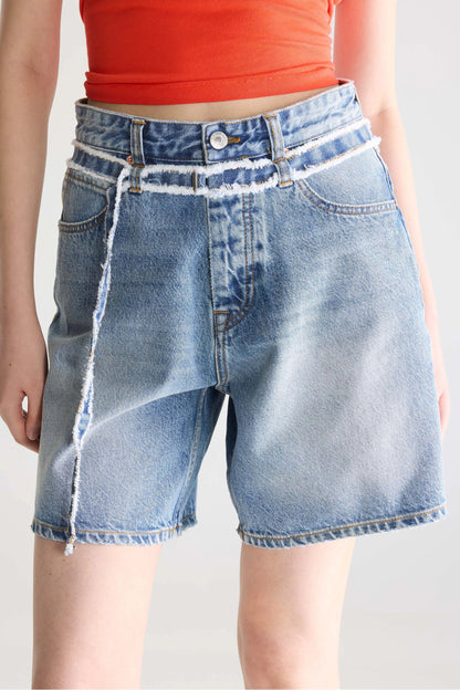 Denim Shorts Piper D0520 Vintage-Lt-Blue