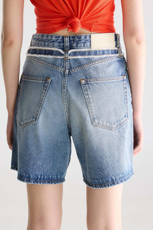 Denim Shorts Piper D0520 Vintage-Lt-Blue