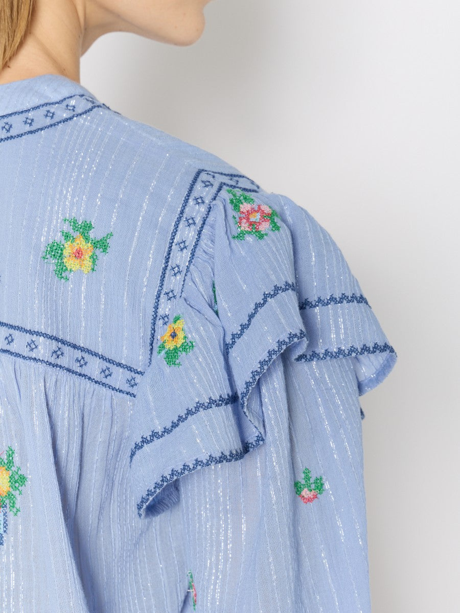 Blouse 20carmencita Blue-Lavender