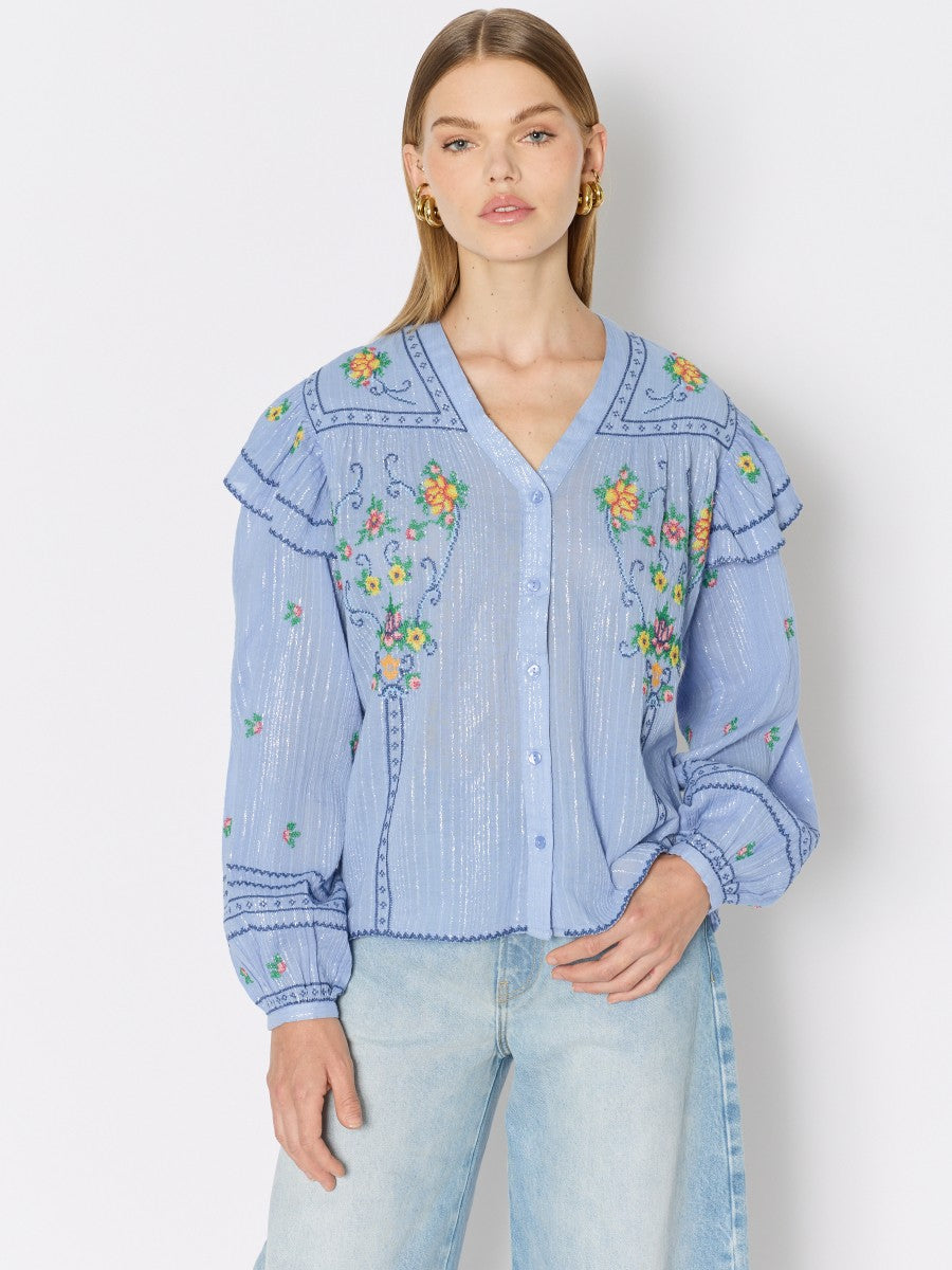 Blouse 20carmencita Blue-Lavender