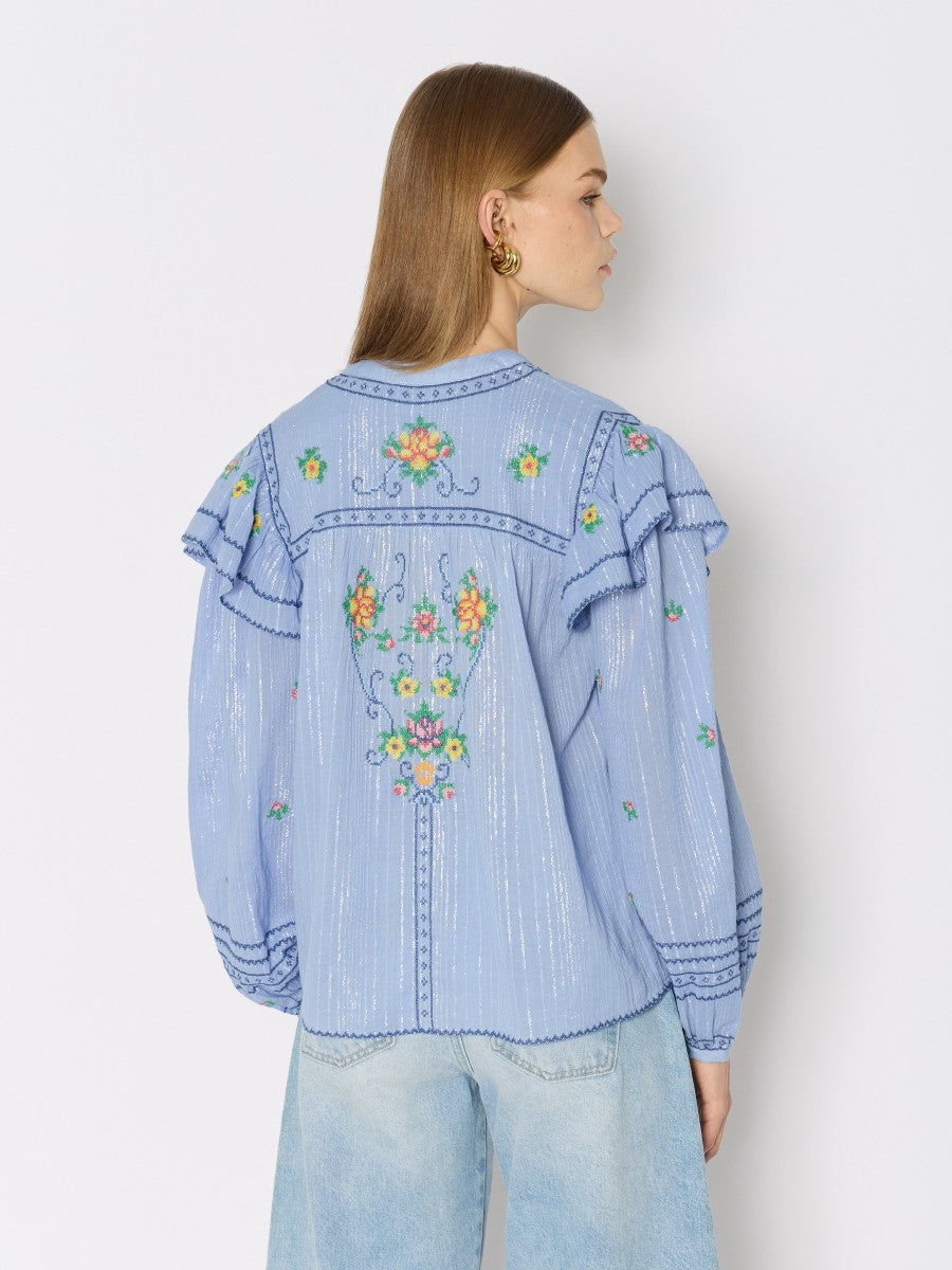 Blouse 20carmencita Blue-Lavender