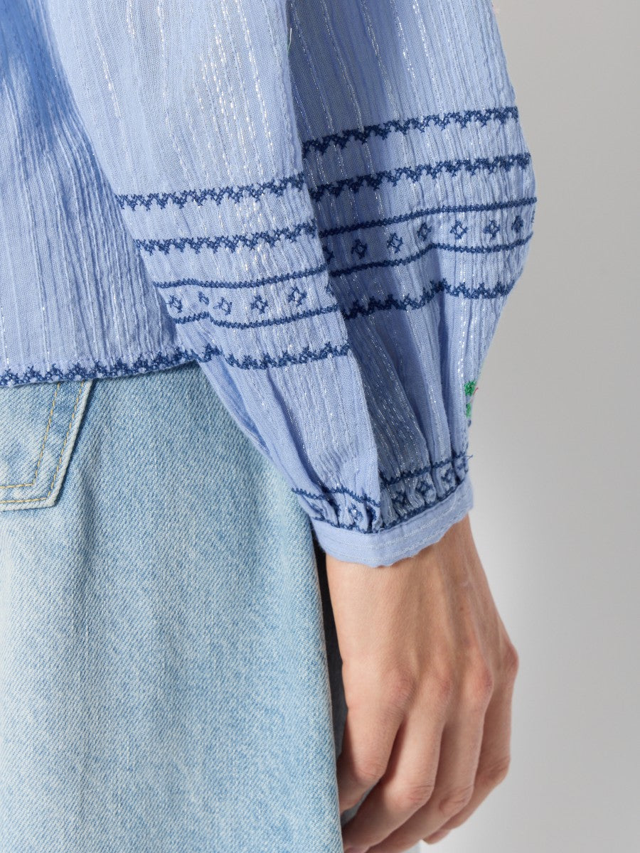 Blouse 20carmencita Blue-Lavender