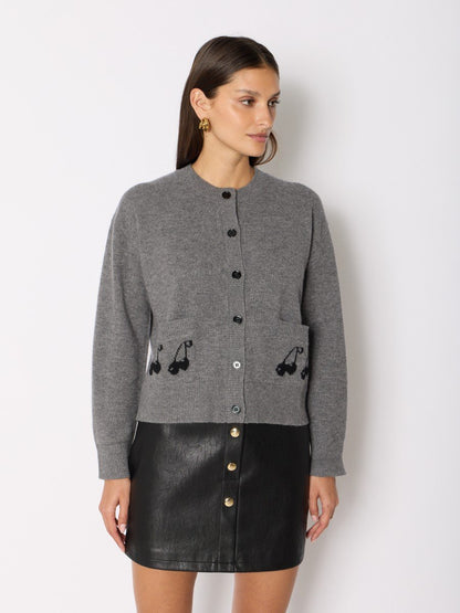 Cardigan 21mycherry Grey-Melange
