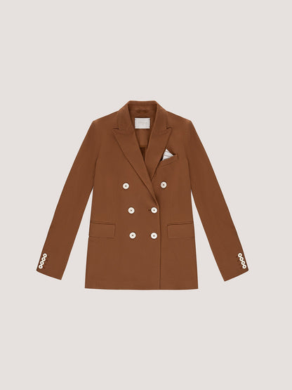 Unisex Jacket Premium Wool-Blend Outerwear - Russet