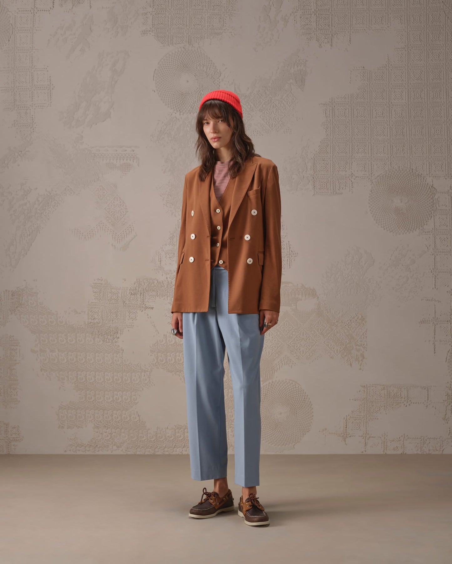 Unisex Jacket Premium Wool-Blend Outerwear - Russet