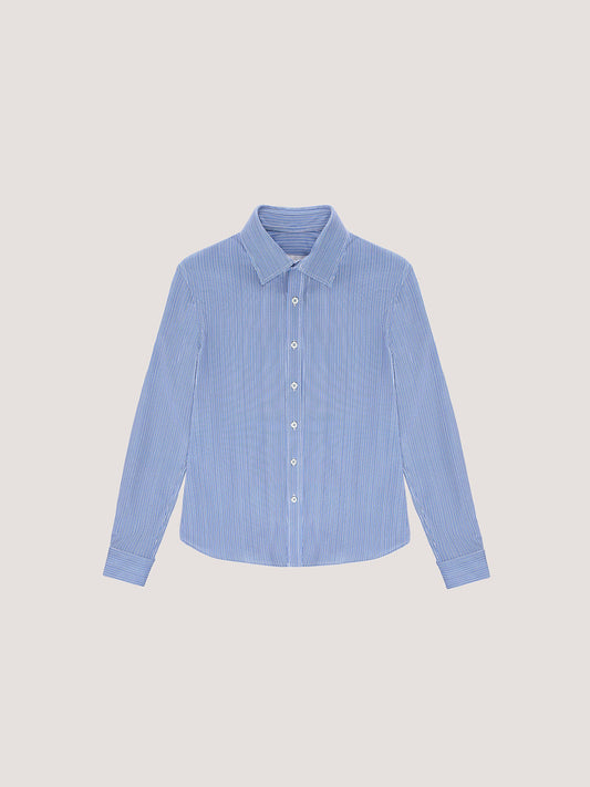 Women's Button-Down Shirt 100% Cotton Poplin - Mint Leaf Candid