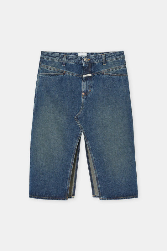Denim Skirt C93539-18r-4t Dark-Blue