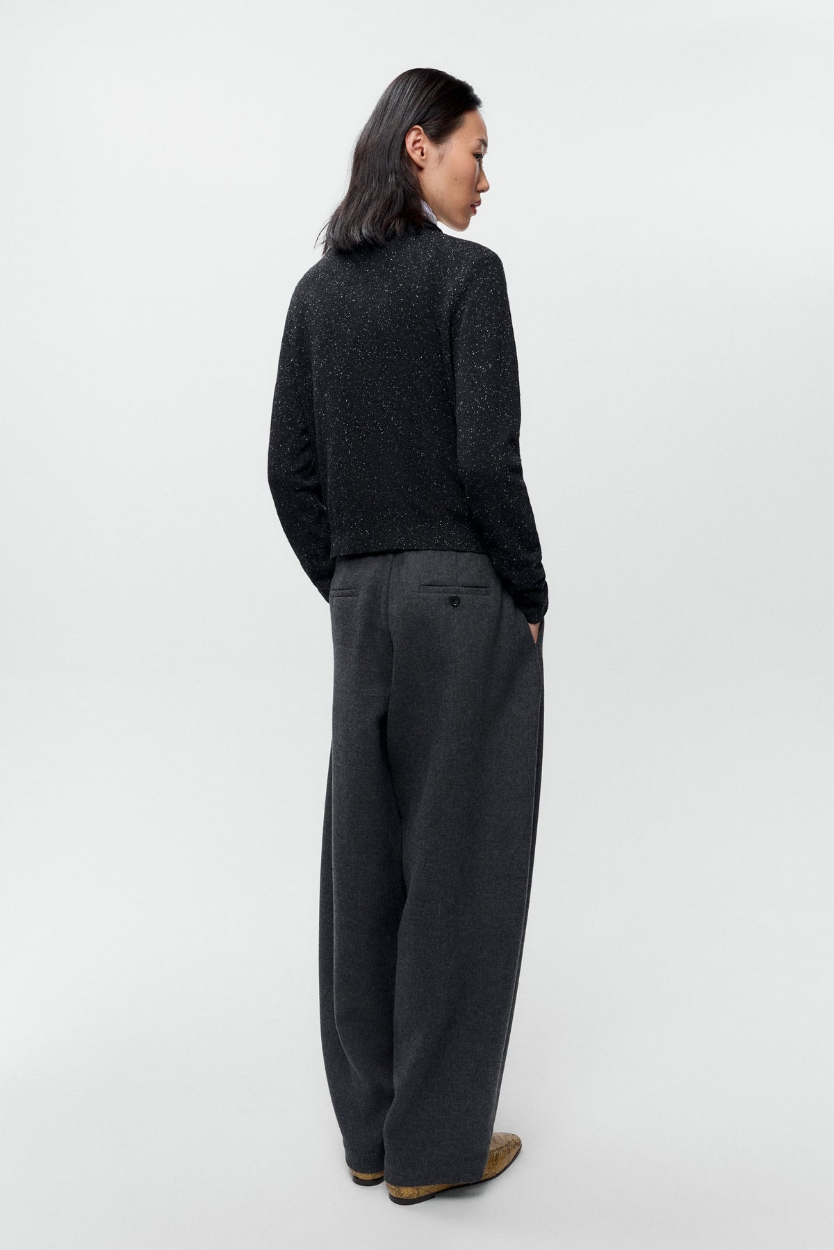 CORDERA-745 SILK WOOL FLECK POLO-BLACK_03.jpg