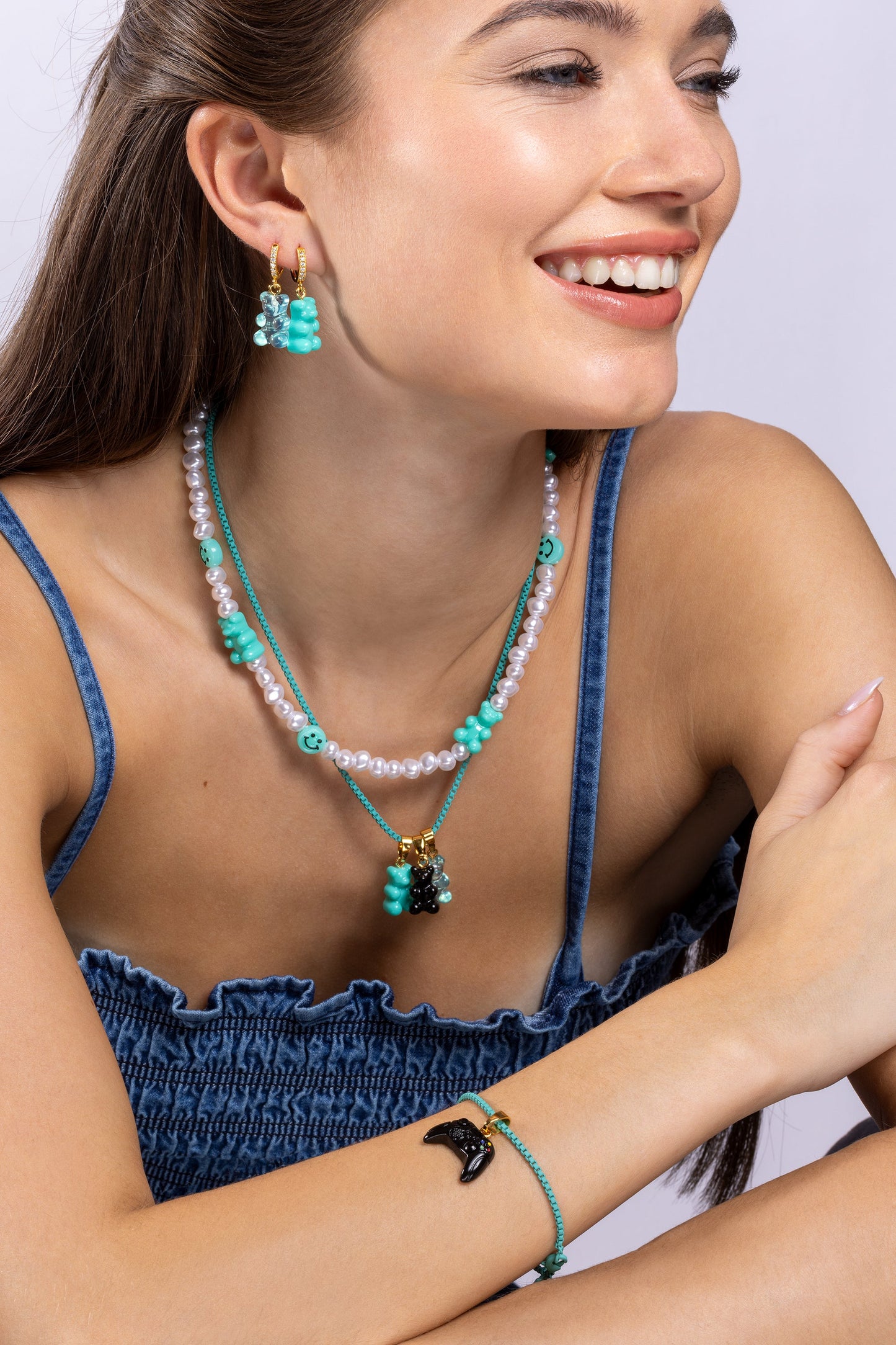 Necklace Candy Chain Mykonos-Blue