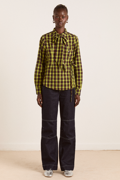 Damson Madder Women's Fliss Jeans 70% Organic Cotton Relaxed Straight Leg - Mist Lavender