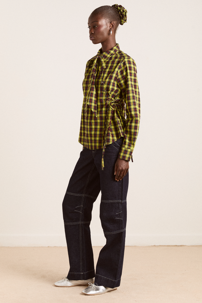 Damson Madder Women's Fliss Jeans 70% Organic Cotton Relaxed Straight Leg - Mist Lavender